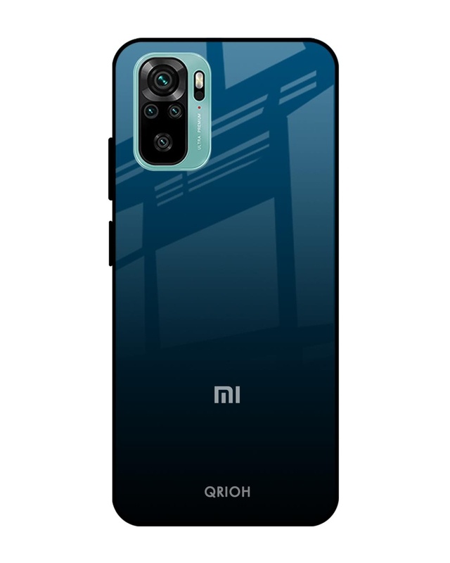 Shop Sailor Blue Premium Glass Cover For Xiaomi Redmi Note 10 (Impact Resistant, Matte Finish)-Front