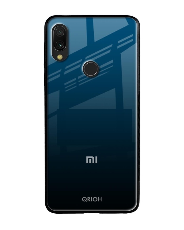 Shop Sailor Blue Premium Glass Cover For Xiaomi Redmi Note 7S (Impact Resistant, Matte Finish)-Front