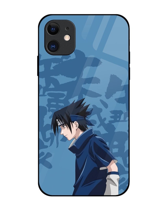 Sasuke Blood Premium Glass Cover for Apple iPhone 12-Front Bewakoof Shop Sasuke Blood Premium Glass Cover for Apple iPhone 12-Front