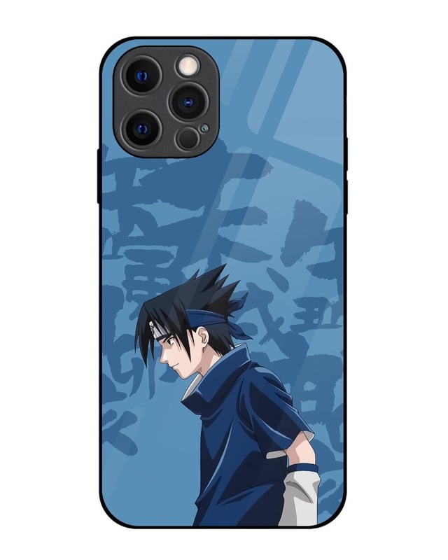 Shop Sasuke Blood Premium Glass Cover for Apple Iphone 12 Pro-Front