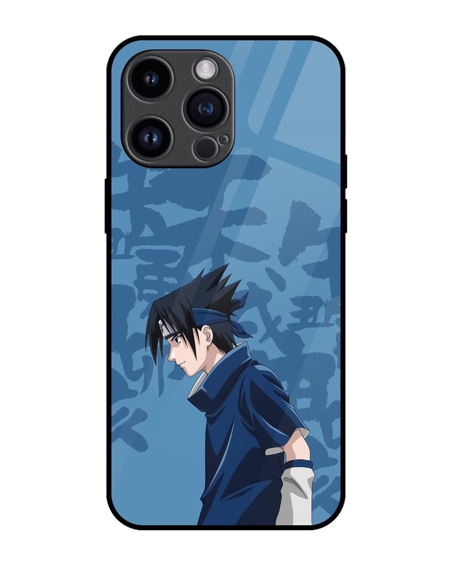 Shop Sasuke Blood Premium Glass Cover for Apple iPhone 14 Pro Max-Front