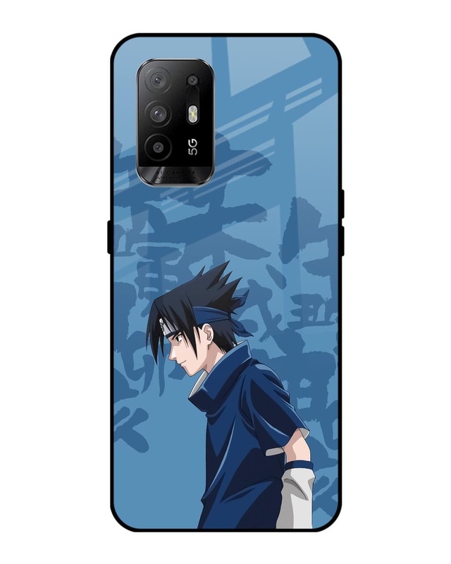 Shop Sasuke Blood Premium Glass Cover for Oppo F19 Pro Plus-Front