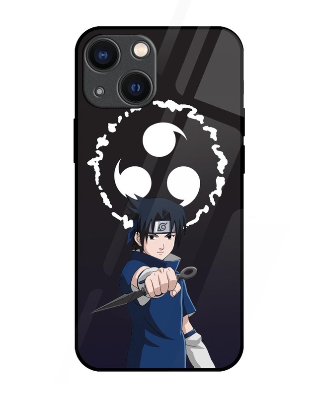 Shop Sasuke Premium Glass Cover for Apple iPhone 14 Plus-Front