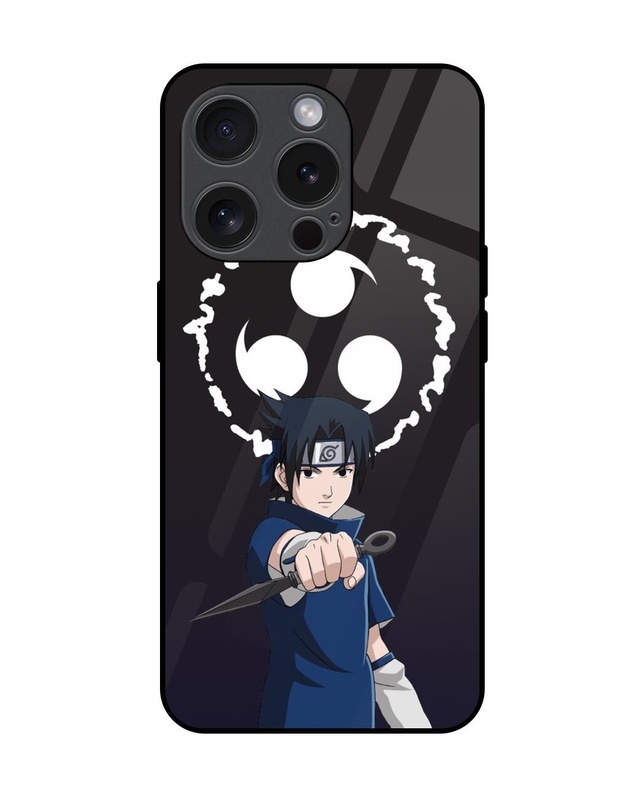 Shop Sasuke Premium Glass Cover for Apple iPhone 15 Pro-Front