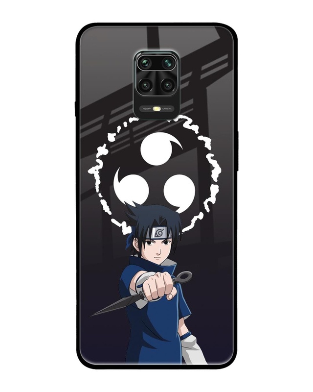 Shop Sasuke Premium Glass Cover for Redmi Note 9 Pro Max-Front