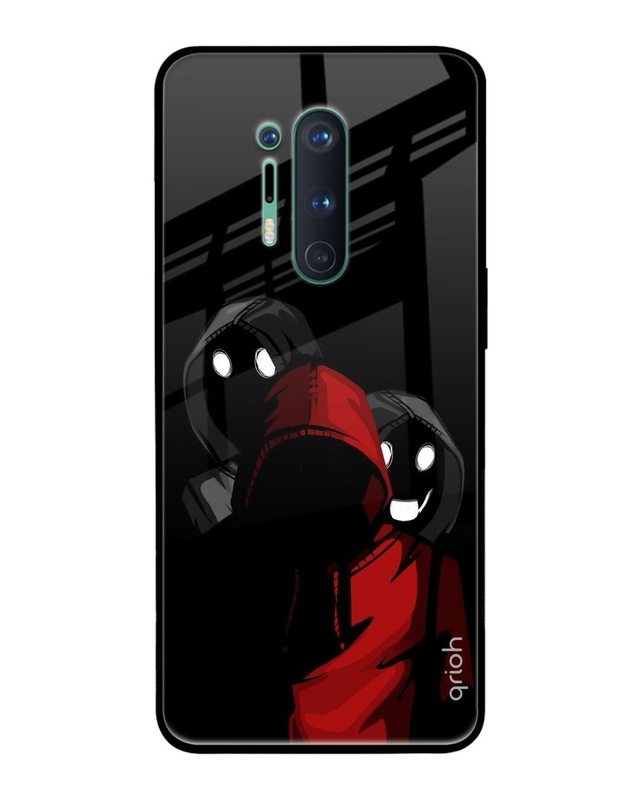 Shop Shadow Character Premium Glass Case for OnePlus 8 Pro (Shock Proof, Scratch Resistant)-Front