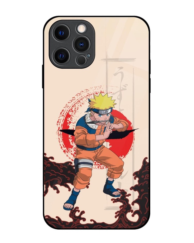 Shop Shadow Clone Jutsu Premium Glass Cover for Apple Iphone 12 Pro-Front