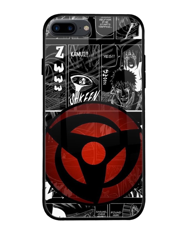 Shop Sharingan Premium Glass Case for iPhone 8 Plus (Shock Proof, Scratch Resistant)-Front