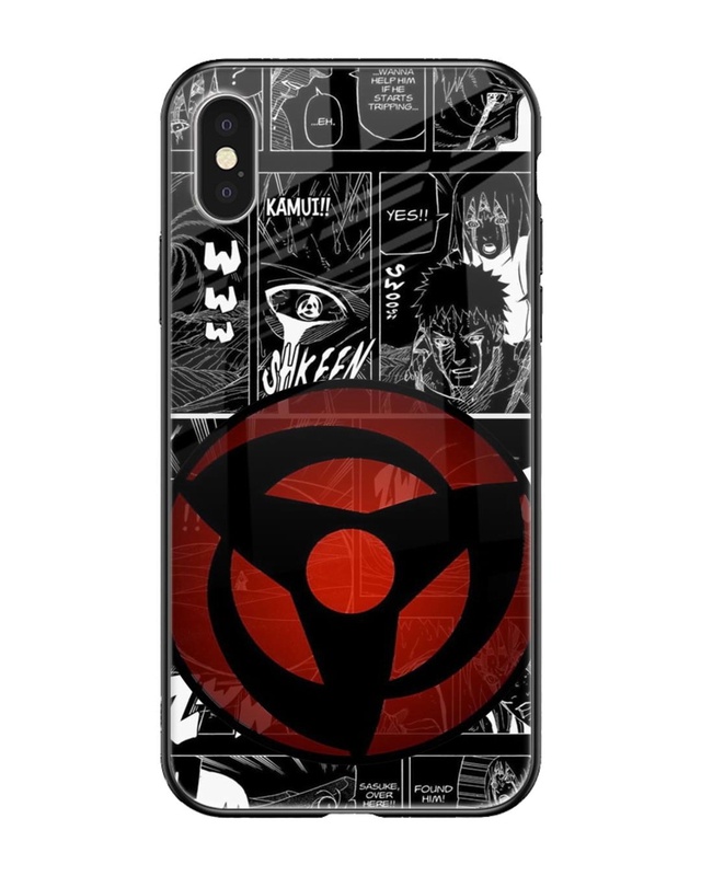 Shop Sharingan Premium Glass Case for iPhone XS Max (Shock Proof, Scratch Resistant)-Front