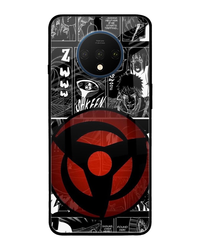 Shop Sharingan Premium Glass Case for OnePlus 7T (Shock Proof,Scratch Resistant)-Front