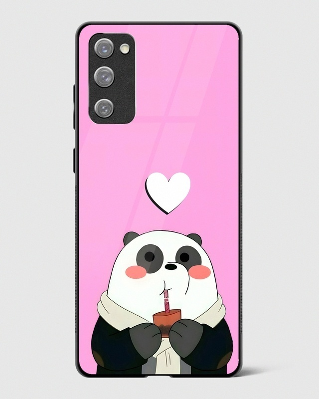 Shop Sipper Panda Premium Glass Case for Samsung Galaxy S20 FE-Front