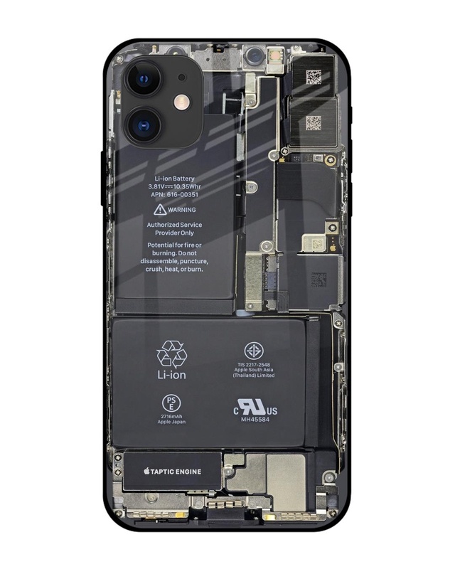 Shop Skeleton Inside Premium Glass Case for Apple iPhone 12 Mini (Shock Proof, Scratch Resistant)-Front