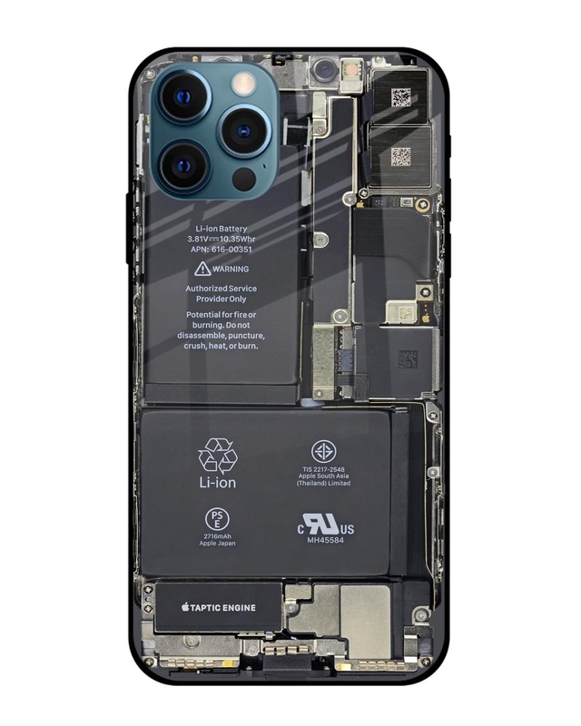 Shop Skeleton Inside Premium Glass Case for Apple iPhone 12 Pro (Shock Proof, Scratch Resistant)-Front