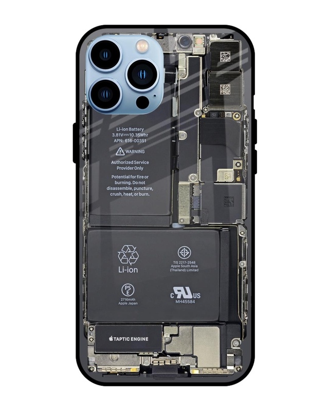 Shop Skeleton Inside Premium Glass Case for Apple iPhone 13 Pro (Shock Proof, Scratch Resistant)-Front