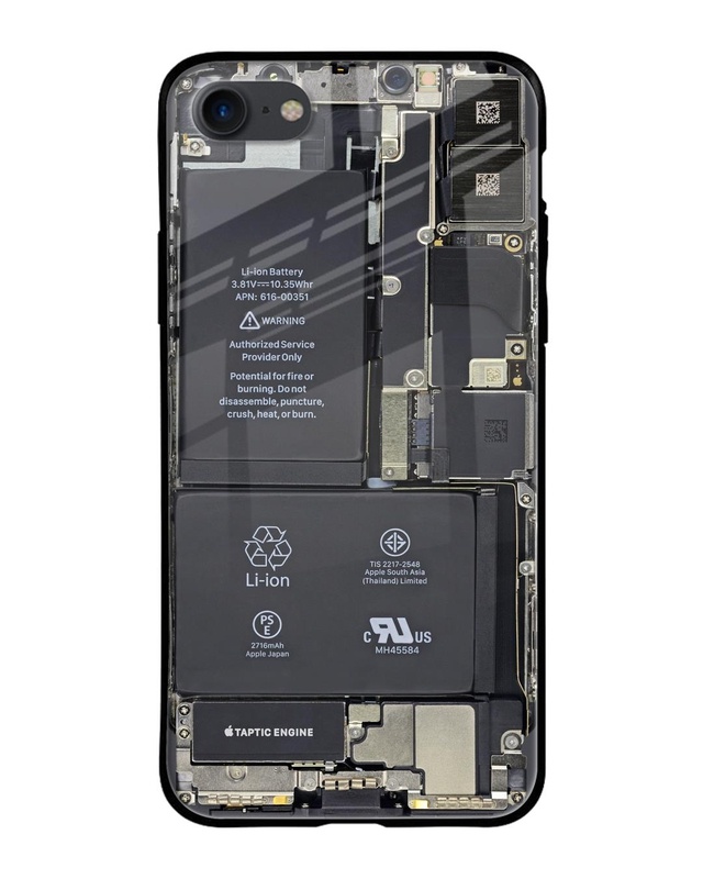 Shop Skeleton Inside Premium Glass Case for Apple iPhone 7 (Shock Proof, Scratch Resistant)-Front