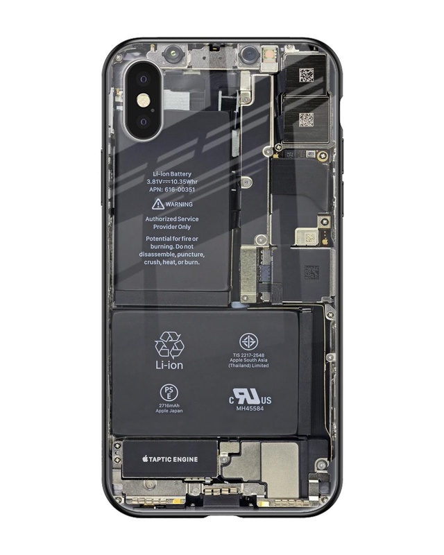 Shop Skeleton Inside Premium Glass Case for Apple iPhone XS (Shock Proof, Scratch Resistant)-Front