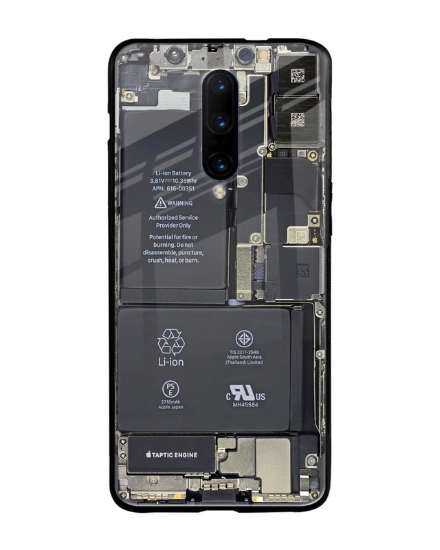 Shop Skeleton Inside Premium Glass Case for OnePlus 7 Pro (Shock Proof, Scratch Resistant)-Front