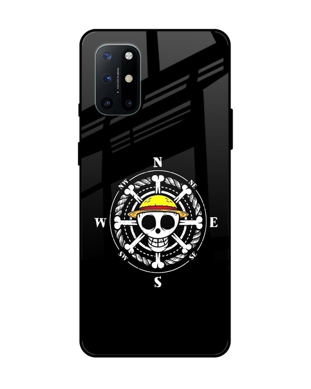 Shop Skull Compass Premium Glass Case for OnePlus 8T(Shock Proof, Scratch Resistant)-Front
