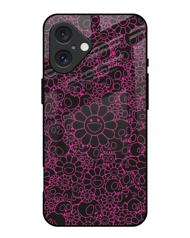 Skull Flowers Premium Glass Cover for Apple iPhone 16