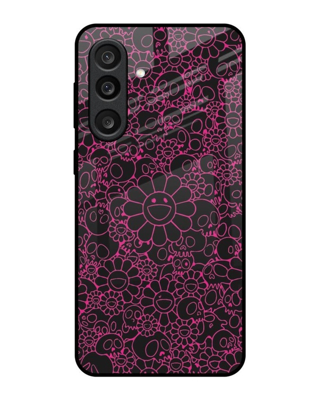Skull Flowers Premium Glass Cover for Samsung Galaxy M56 5G