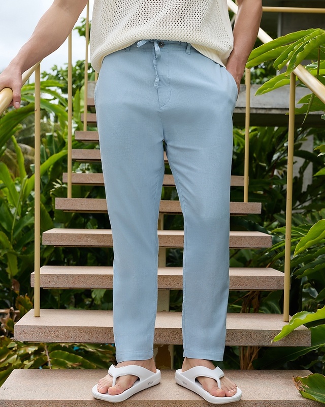 Shop Men's Sky Blue Pants-Front