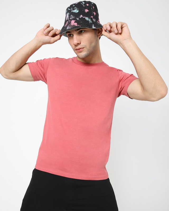 Shop Men's Pink T-shirt-Front