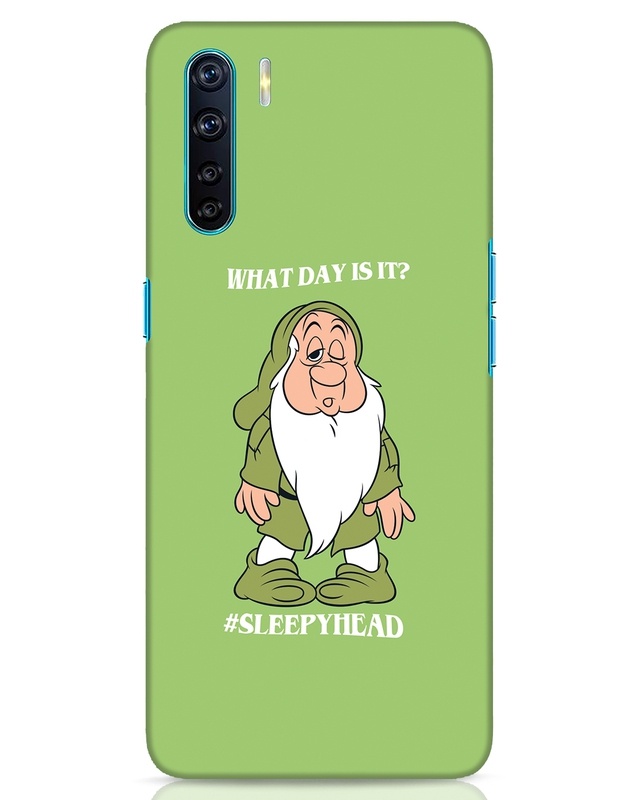 Shop Sleepy Head Designer Hard Cover for Oppo F15-Front