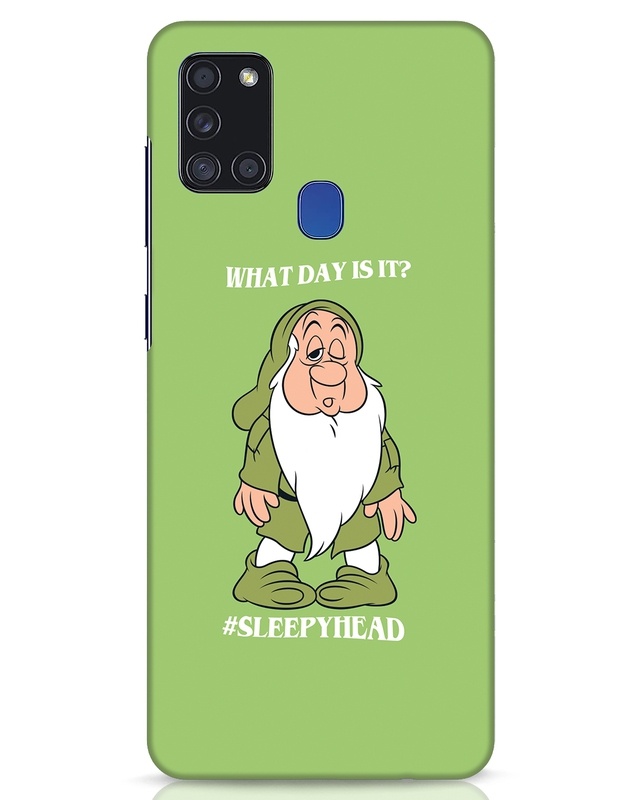 Shop Sleepy Head Designer Hard Cover for Samsung Galaxy A21s-Front