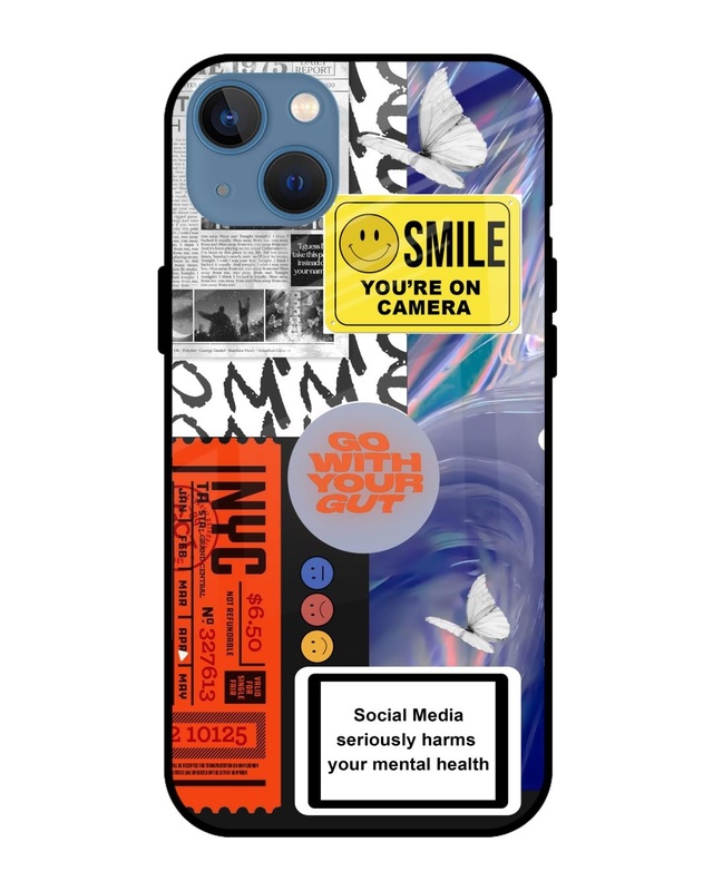 Shop Smile for Camera Premium Glass Case for Apple iPhone 13 Mini (Shock Proof, Scratch Resistant)-Front