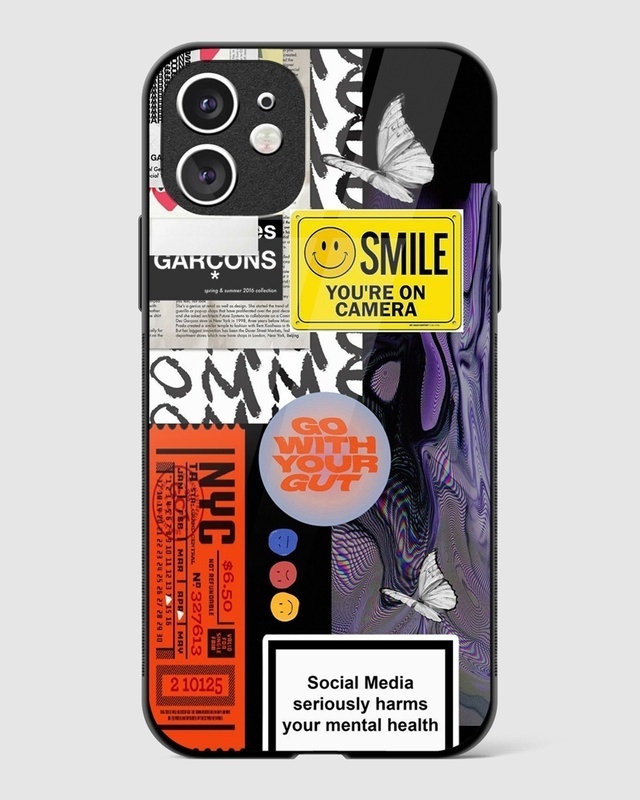 Shop Smile You're On Camera Premium Glass Case for Apple iPhone 11-Front