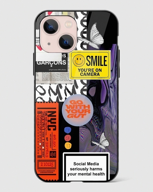 Shop Smile You're On Camera Premium Glass Case for Apple iPhone 15-Front