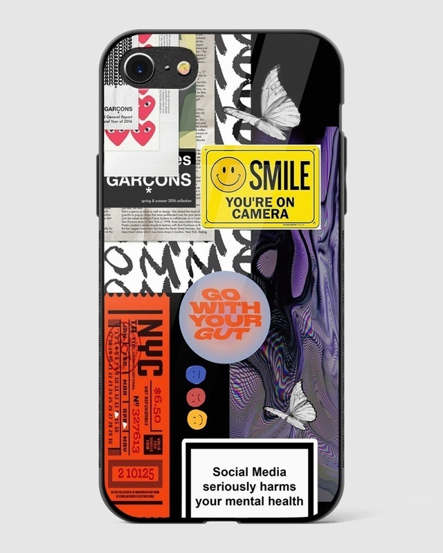Shop Smile You're On Camera Premium Glass Case for Apple iPhone SE 2020-Front