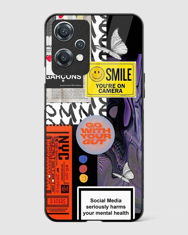 Shop Smile You're On Camera Premium Glass Case for OnePlus Nord CE 2 Lite 5G-Front