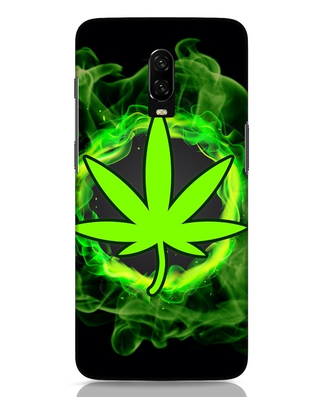 Shop Smokey Leaf Designer Hard Cover for OnePlus 6T-Front
