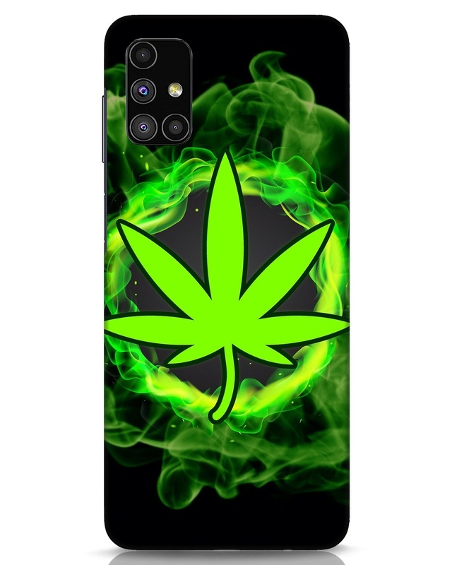 Shop Smokey Leaf Designer Hard Cover for Samsung Galaxy M51-Front