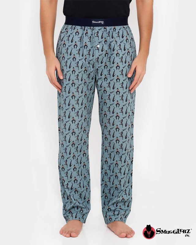 Shop Smugglerz Jazz Pyjamas Grey-Front