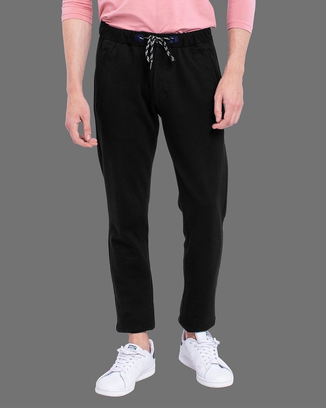Shop Snitch Black Amour Knitted Pants-Front