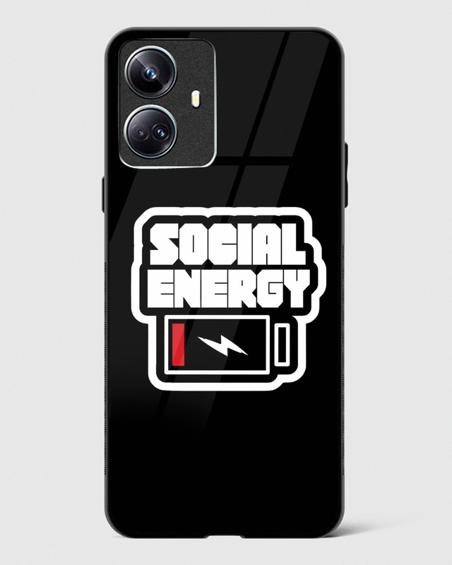 Shop Social Energy Low Premium Glass Case for Realme 10 Pro Plus 5G-Front