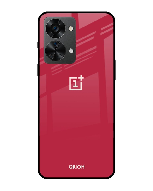 Shop Solo Maroon Premium Glass Cover for OnePlus Nord 2T 5G (Shockproof, Light Weight)-Front
