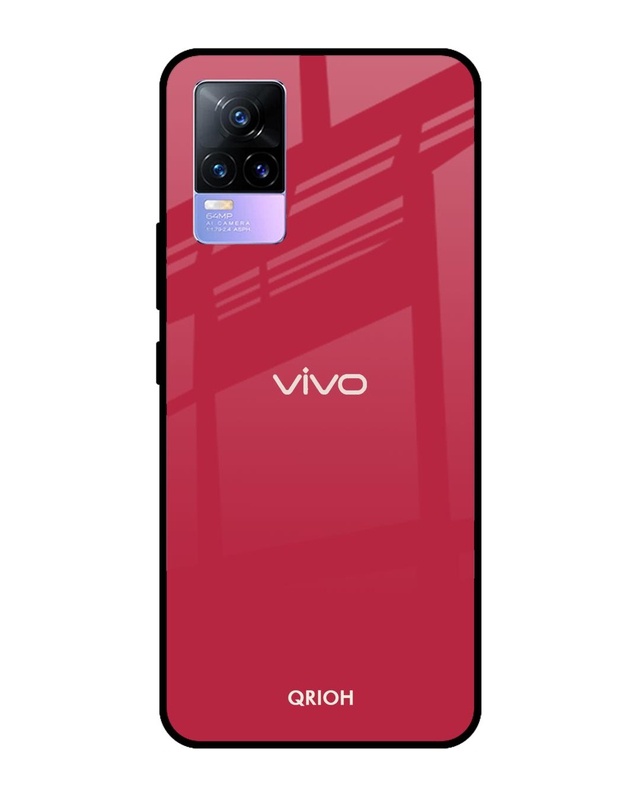 Shop Solo MaroonPremium Glass Cover for Vivo Y73 (Shockproof, Light Weight)-Front