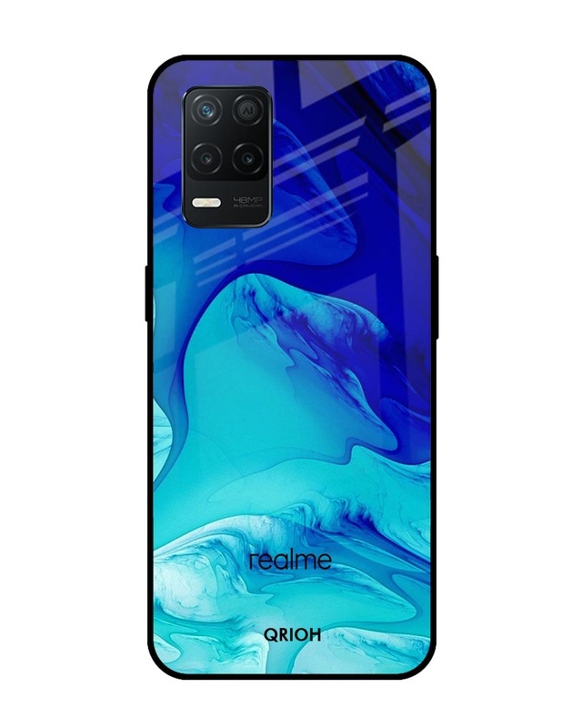 Shop Space Doodles Printed Premium Glass Cover for Realme 8 5G (Shockproof, Light Weight)-Front