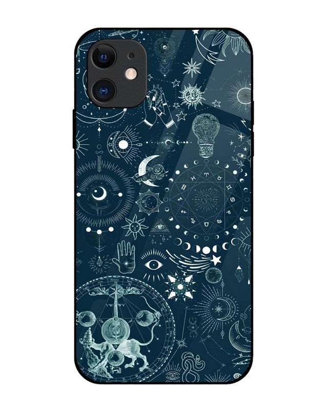 Shop Space Symbols 1 Premium Glass Cover for Apple iPhone 12-Front
