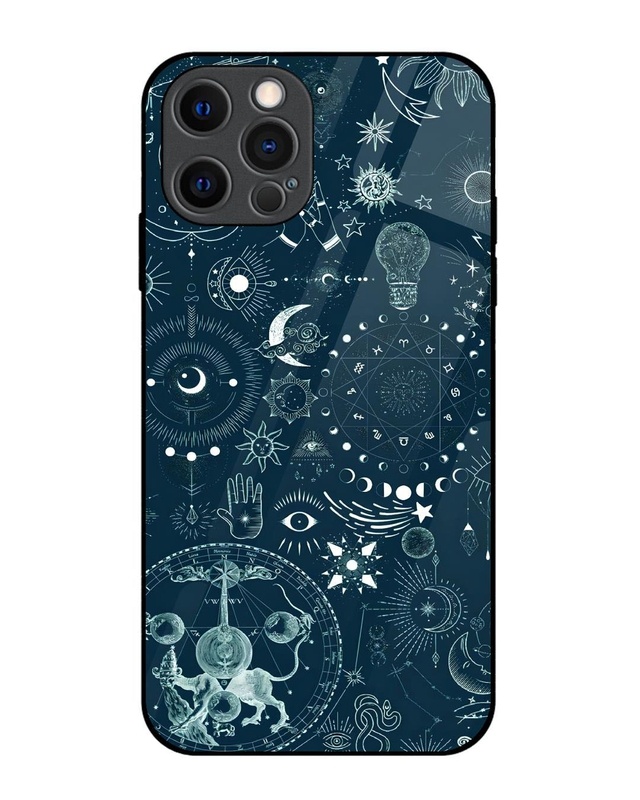 Shop Space Symbols 1 Premium Glass Cover for Apple Iphone 12 Pro-Front