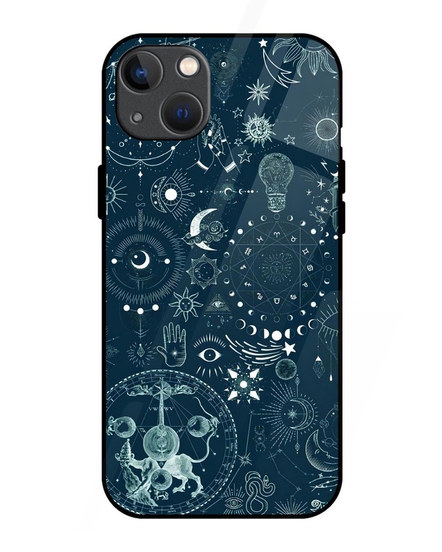 Shop Space Symbols 1 Premium Glass Cover for Apple iPhone 13-Front