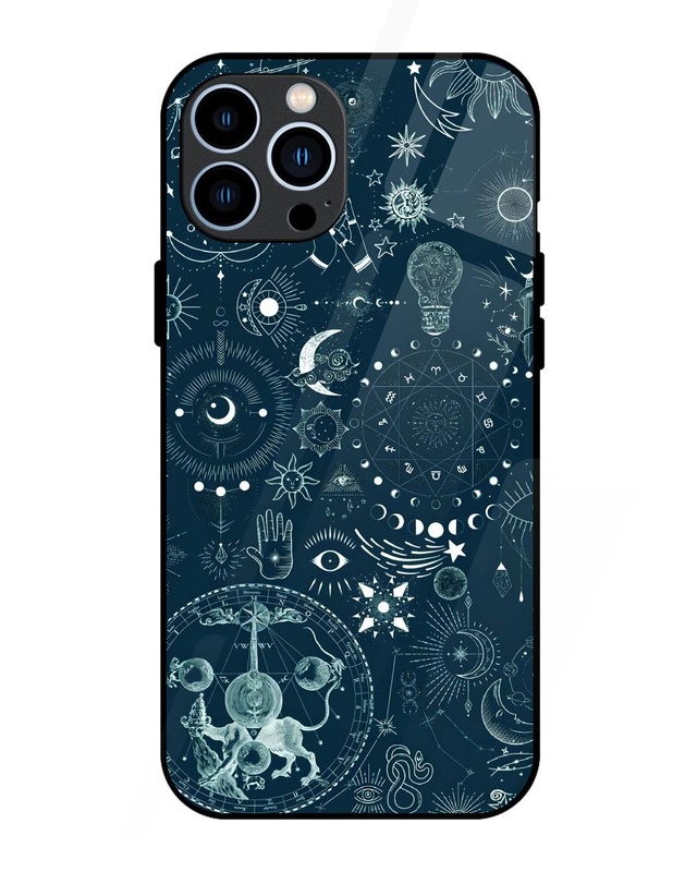 Shop Space Symbols 1 Premium Glass Cover for Apple iPhone 13 Pro Max-Front