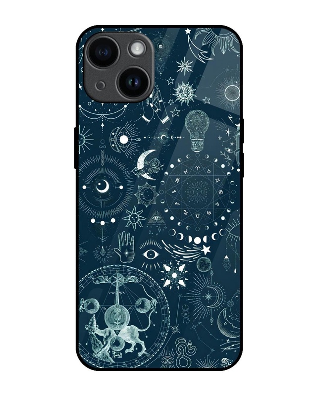 Shop Space Symbols 1 Premium Glass Cover for Apple iPhone 14-Front