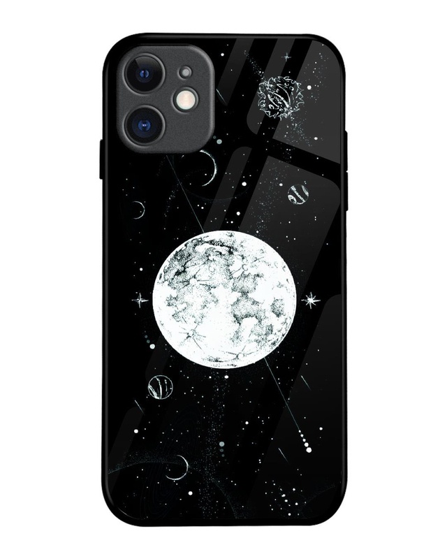 Space Symbols 2 Premium Glass Cover for Apple iPhone 11-Front Bewakoof Shop Space Symbols 2 Premium Glass Cover for Apple iPhone 11-Front