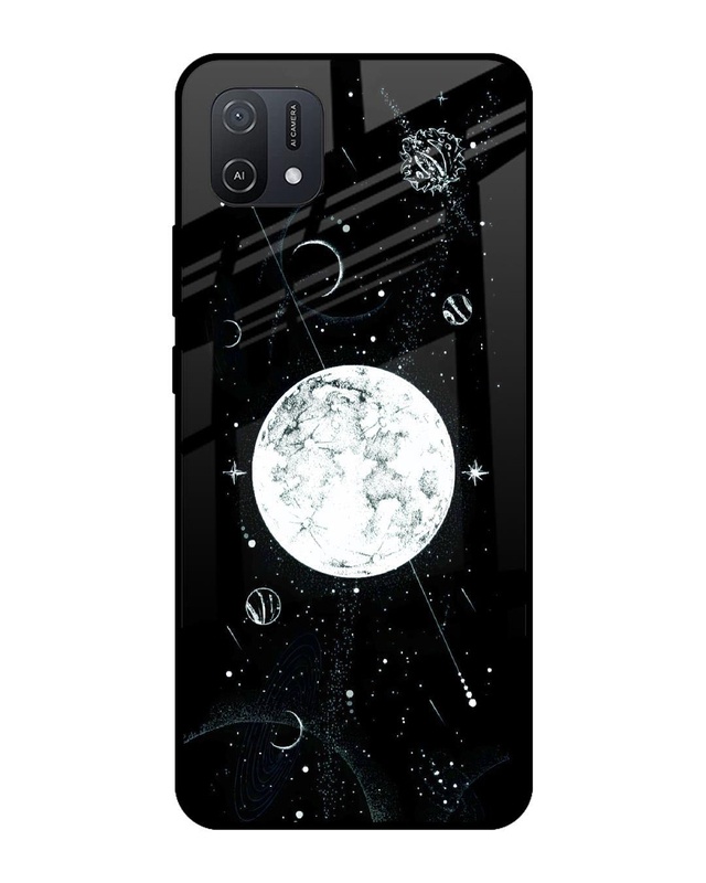 Space Symbols 2 Premium Glass Cover for Oppo A16K