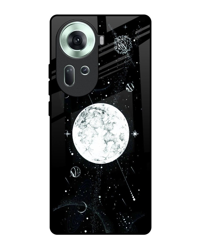 Space Symbols 2 Premium Glass Cover for Oppo Reno11 5G