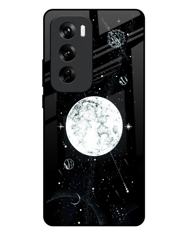 Space Symbols 2 Premium Glass Cover for Oppo Reno12 5G